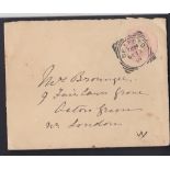 Great britain 1901- used 1d, pink, stationery envelope, Seaford to London with fine Seaford timed