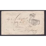 Germany 1866-Envelope Mannhein to England m/s '6' rate, circular B3K, triangler FB 78c rate, boxed