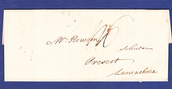 London/Lancashire 1804 EL London/Prescot Willcocks L19, XXX Rated 'A' in black (clean cover).