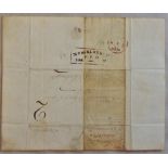 Scotland 1826 EL Musselburgh to Edinburgh with 2 hand stamp and boxed, Musselburgh/P.P.O/396E-