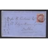 Ireland 1859-cover with Irish numeral cancel(167-corofin on SG40(Mis-perfed) and single ring