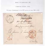 Suffolk - 1841 EL Bury St. Edmunds with Uniform Penny Post Bury/Paid (SK93). Fine Cover.