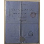 London/Suffolk - 1865 Letter Inland Revenue letter Legacy Department, Official Paid.