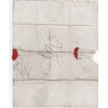 Scotland 1836 EL-Edinburgh-Dingwall, with red Edinburgh receiver and Edinburgh additional 1/2 (