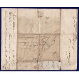 Norfolk - 1821 EL Bungay to Leicestershire (NK244), XX; Black boxed 'More to pay', Rated 'E' wrapper