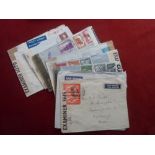 Military/Censored Mail - Censor/Examined WWII envelope to England and interesting batch of 8 from