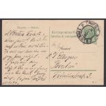 Austrian 1910 Postal Card 5h, postage rate cancelled 'Trieste 7' with double circle