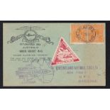 Australia 1935-Wreck Rocket mail cover used Pialba Queensland with Fraser Island SS Maheno Wreck