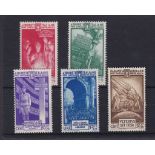 Italy 1935 National Militia mint set of 5 S.G. 453-457. Cat value £43