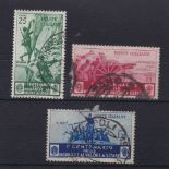 Italy 1936 Military Medal Centenary selection of 3 used stamps. Catalogue value £24