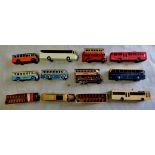 Mixed lot- of Buses - (12) some Dinky and Matchbox die cast-unboxed.
