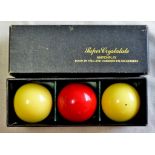 Super Crystallite Billiard Balls-2.1/16", in original box, Match Play, made in England.