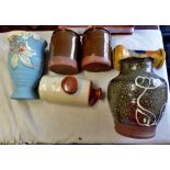 Mixed lot - Vases (5) - Bed warmer(1) fair condition