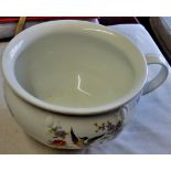 Porcelain Chamber Potty - by Burleigh Ware, England, nicely decorated, no chips or cracks