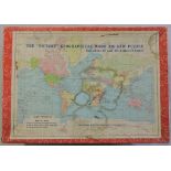 Vintage Jigsaw Puzzle, the "Victory" Geographical wood Jigsaw Puzzle, "The World" guide picture on