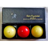 Super Crystallite Billiard Balls-2.1/16", in original box, Match Play, made in England.