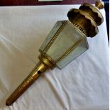 Vintage Lamp - Ideal for out or indoor use - brass with cut glass windows