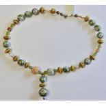 Necklace-beautiful coloured beads unusual - new