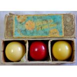 Vintage Super Crystallite Billiard Balls - in original box. 2.1/16" in very good condition