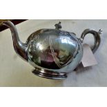 silver plated tea pot- delightful pattern