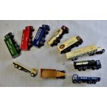 Mix Lot of Lorries - (11) Die cast, different makes and models - unboxed
