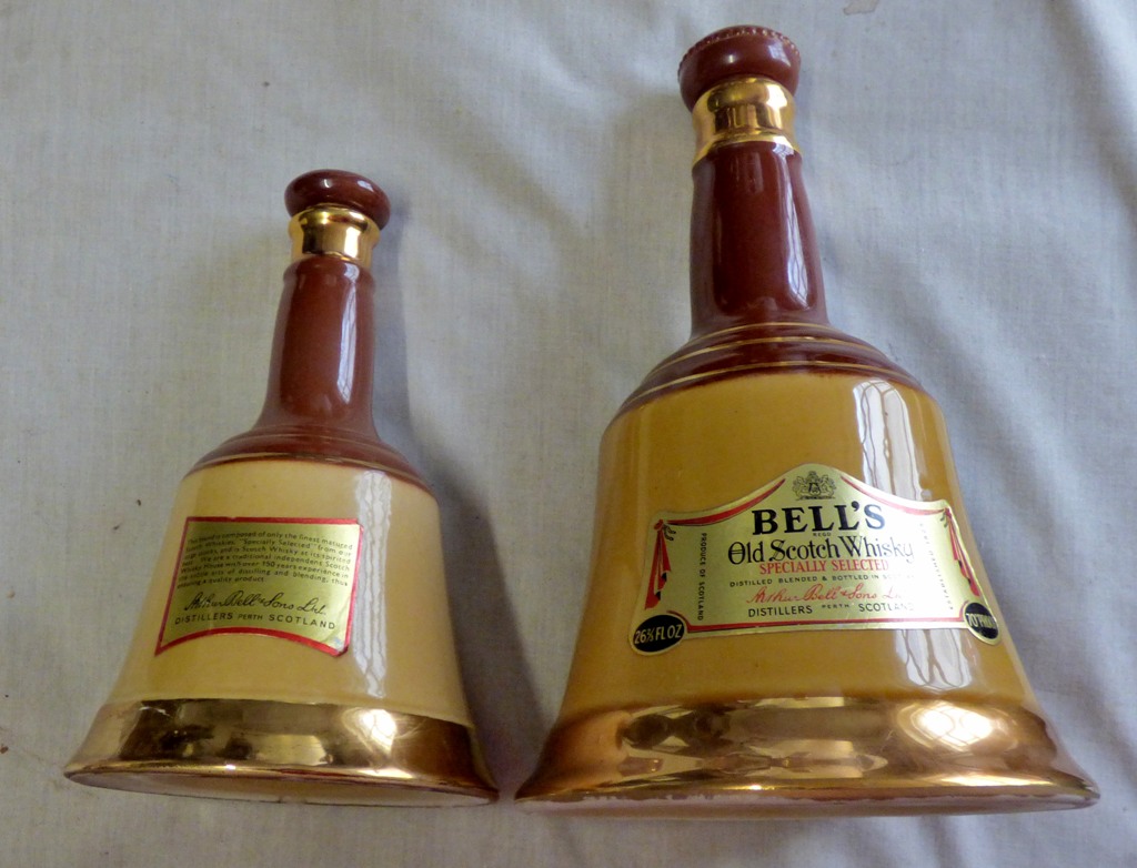 Wade porcelain - Bell's Old Scotch Whisky' made in Perth Scotland - one large (26.3/4 floz) one