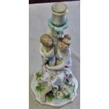 Myson - figurine of lady and boy candle holder, 11" inches high, no makers mark, beautifully