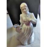 Delightful Figure of lady collecting flowers hand has dropped in of body easy fix - good lot