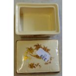 Vintage Royal Worcester - palissy butter dish, with golden pheasant on lid, no chips or cracks