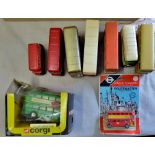 Mixed lot - Buses-(9) One is Corgi boxed - all others unboxed. Diecast.