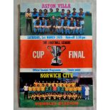 Aston Villa v Norwich City The Football League Cup Final 1975