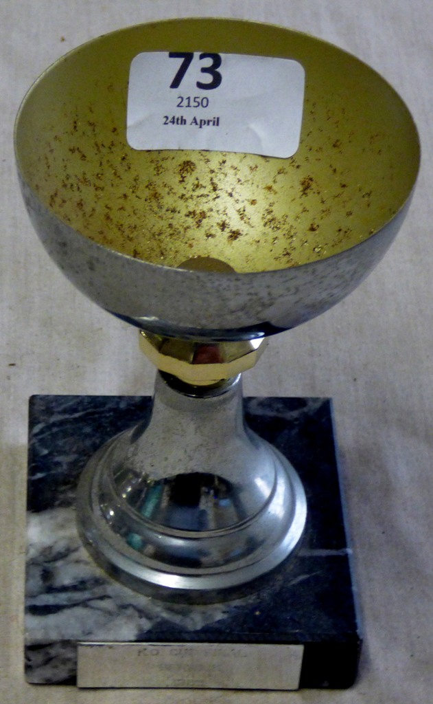 Speedway Trophies Presented to Rider-Berwick KO Cup Final 1989