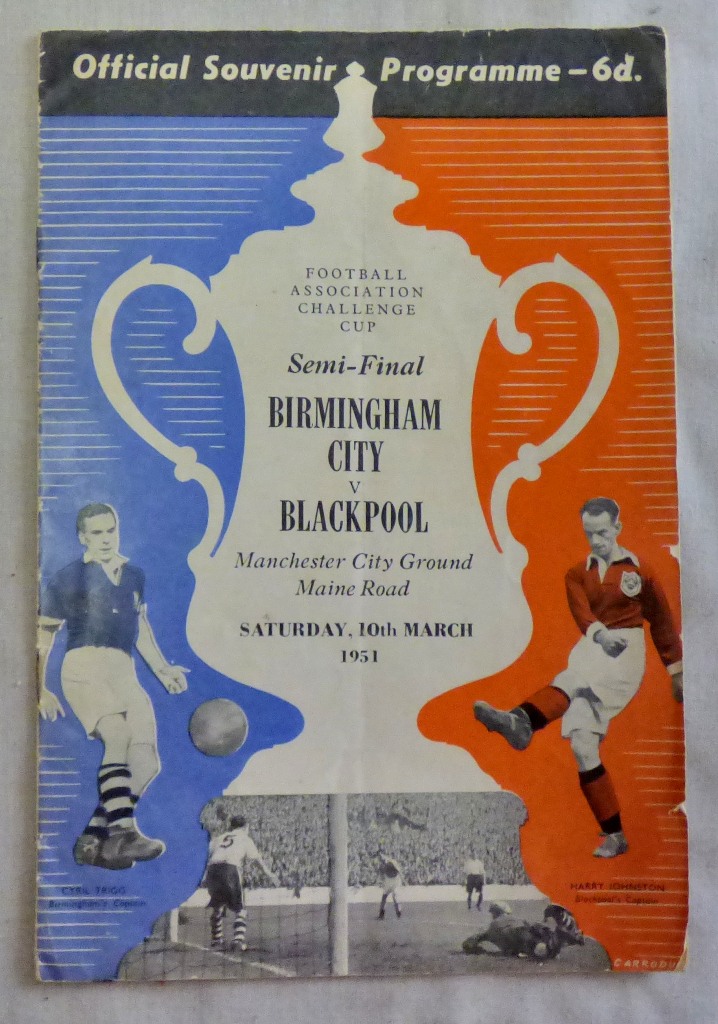 Football Birmingham v Blackpool FACS/F 1951 fold