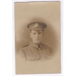 Norfolk Regiment WWI-A fine RP image of a soldier (photo Seamans, Colchester and Yarmouth)