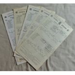 Cricket - Middlesex v Kent scorecards 1965,67,68,69,+ 84