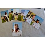 Cricket - Worcester (15 photo's) six signed, Ian Botham, Hick, Newport, Weston etc.