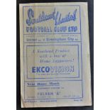 Football - Southend Reserves v Birmingham reserves 1949-50