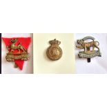 British WWII Royal Berkshire Regiment (Princess Charlotte's), (Brass, slider) with original