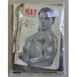Wrestling - 1950/51 Mat magazines (8) - Ernest Baldwin, Marvin Mereer, Johnny Stead, Leo Robert etc.