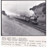 LNER 3-W.A.Sharman Photographic Quality Archive (10"x8")-3442 Test Run - 30.6.89, 3442 "The Great