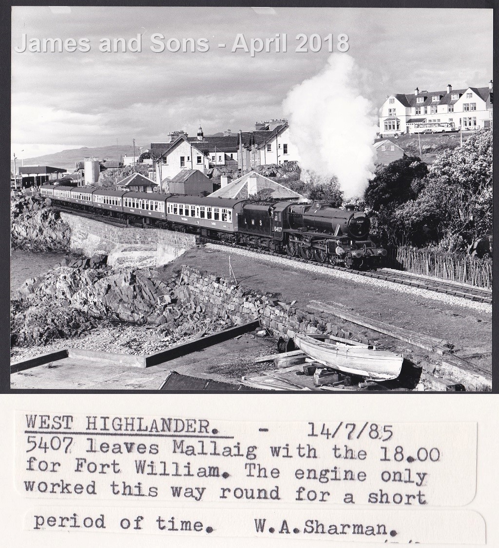 W.A.Sharman Photographic Quality Archive (10" x 8")-West Highlander -14/7/85, 5407 leaves Mallaig