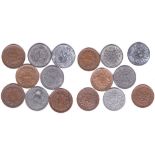 Switzerland Rappen coins (8) inc 1907 EF,1932 EF Lustre,1920 EF, 1924 EF,1942 F, 1943 VF, 1944 EF,