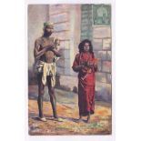 Ethnic - Tucks "Fakirs" 1906 colour postcard