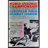 World Speedway Final (Euro Final) 1966 Programme + Ticket