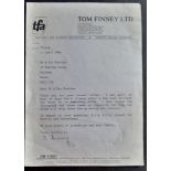 Football - Tom Finney Preston + England HSTL 1991(autographed)