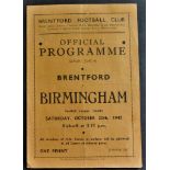 Football - Brentford v Birmingham 1945/46