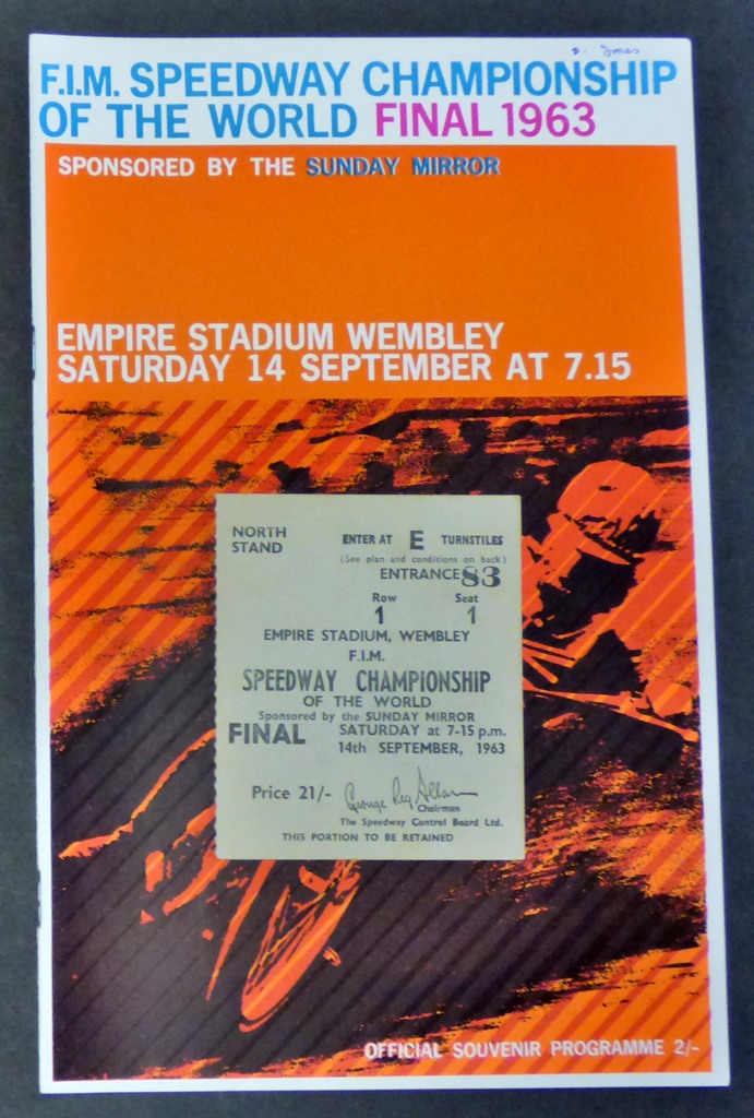 World Speedway Final 1963 Programme + Ticket