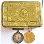 British WWI British War Medal Pair to: 4030 PTE. S. R. Gore, Manch. R. With Princess Mary's Gift