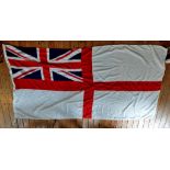 British War Department Stamped Royal Navy Ensign, large size with makers marks on edge, dated 1984.
