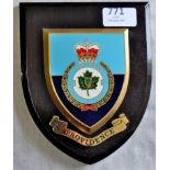 British 665 Squadron Army Air Corps Wooden Placard, from NAAFI Plaques & Shields Dept.